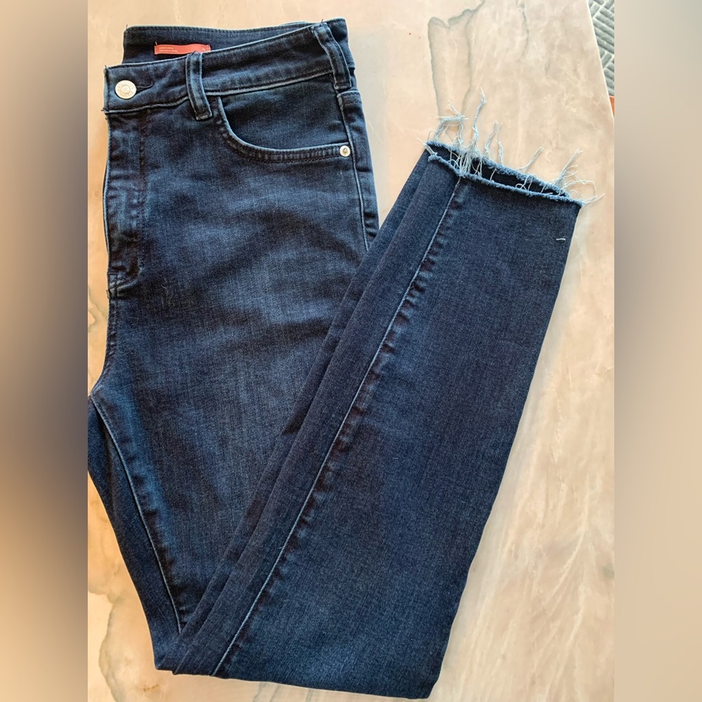 Pilcro by Anthro - High Rise Skinny Jeans - Raw Hem - Size 31